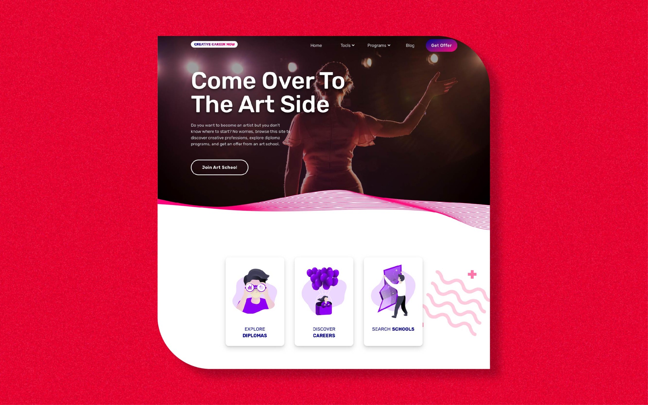 Screenshot of the website